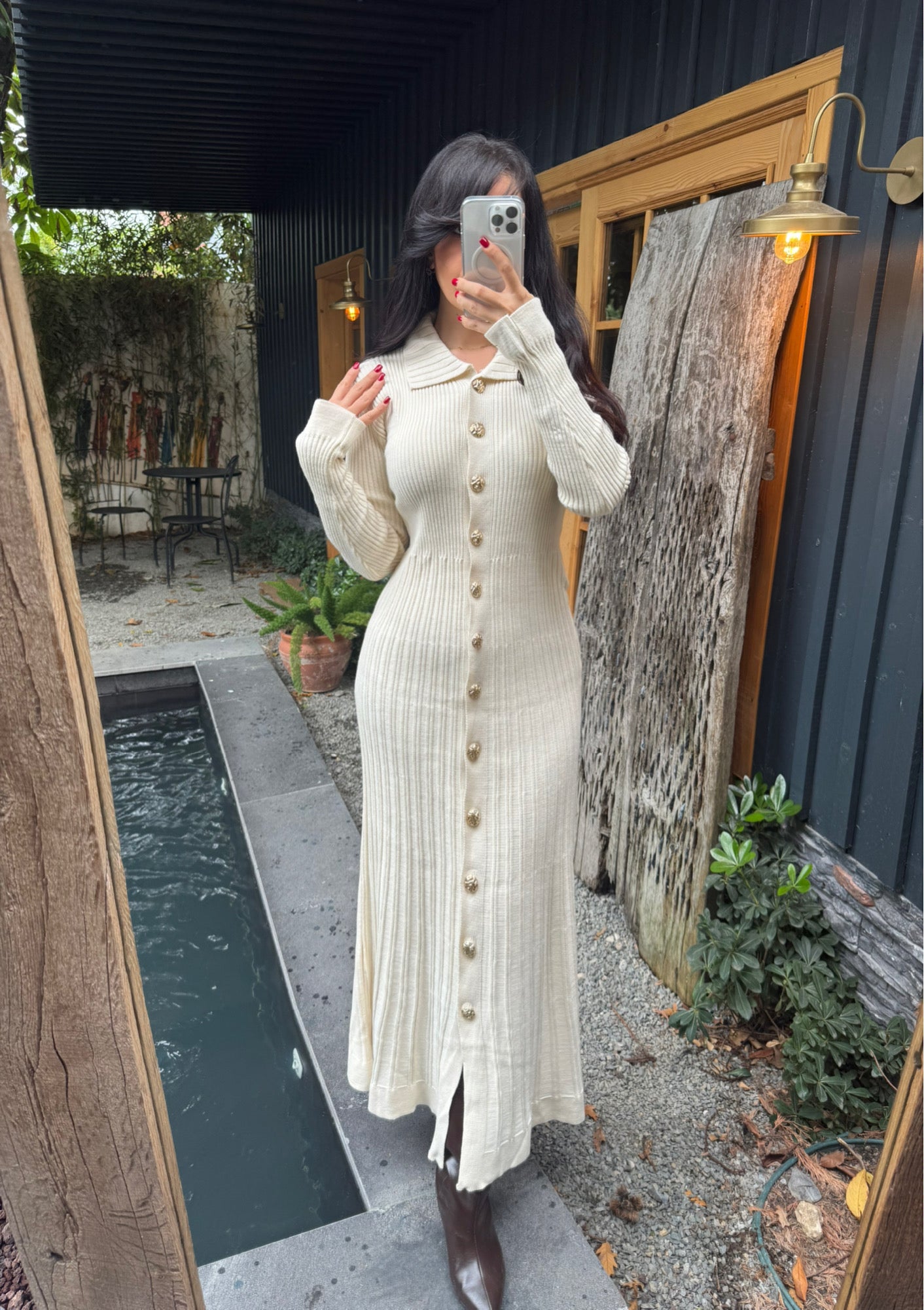 Diana Bej Triko Elbise