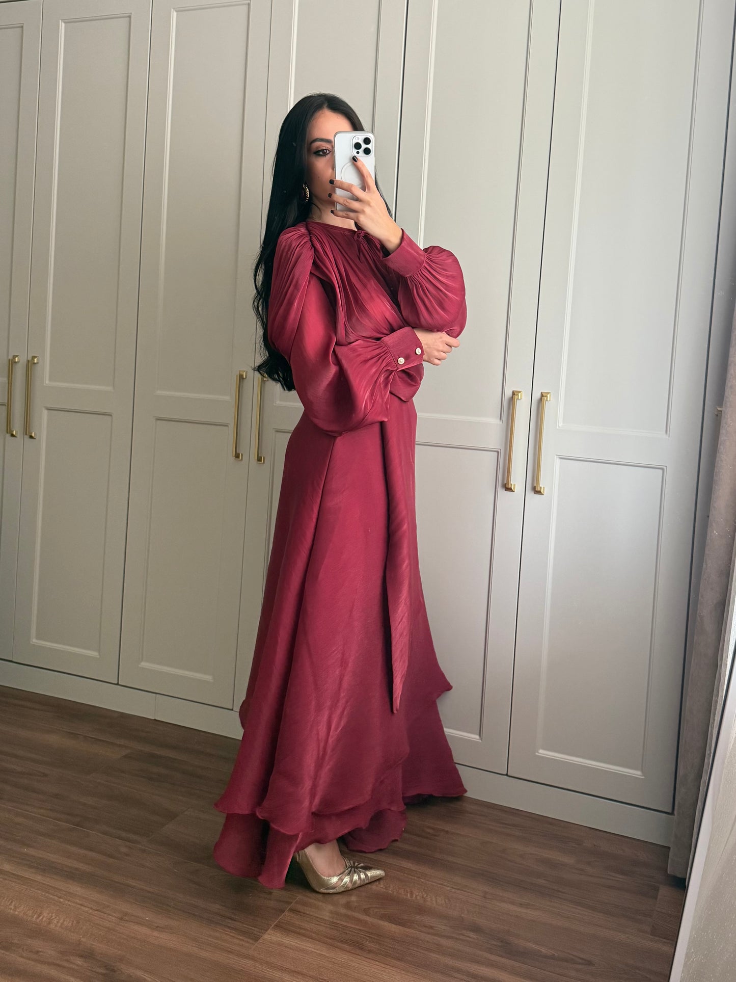 Aylin Prenses Elbisesi – Bordo