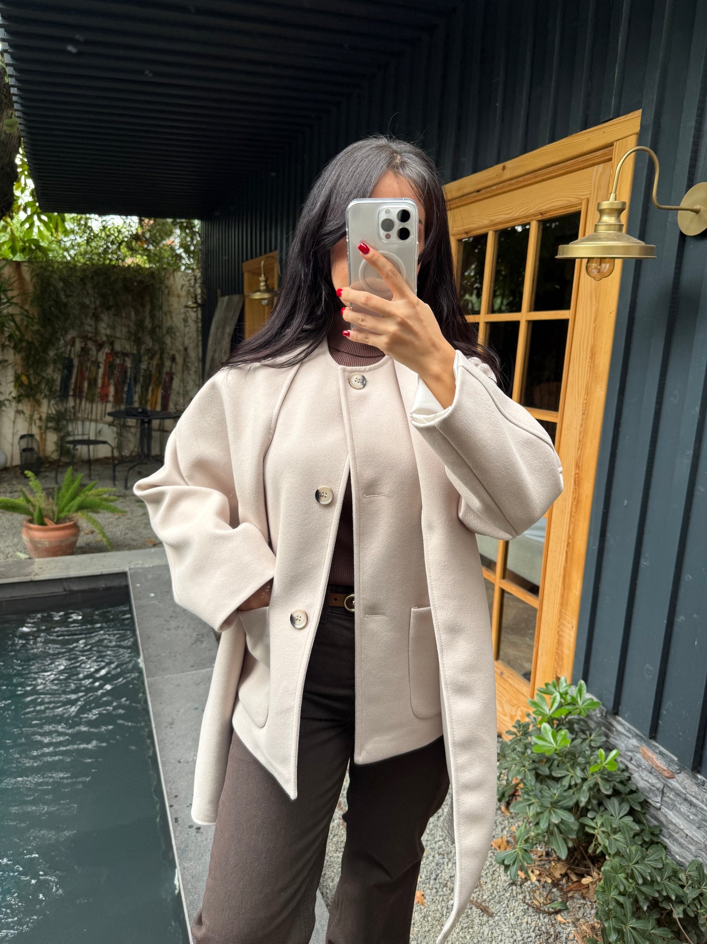 Bella Bej Atkılı Kaban