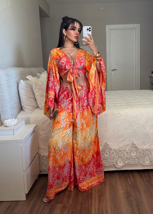 Marrakesh Üst ve Pantolon Takımı - Turuncu