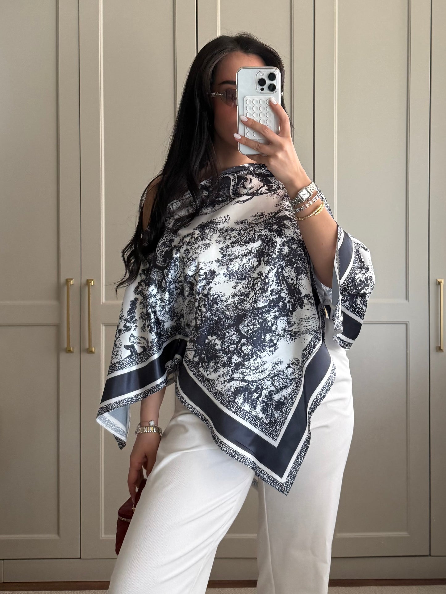 Alya Şal Bluz - Lacivert