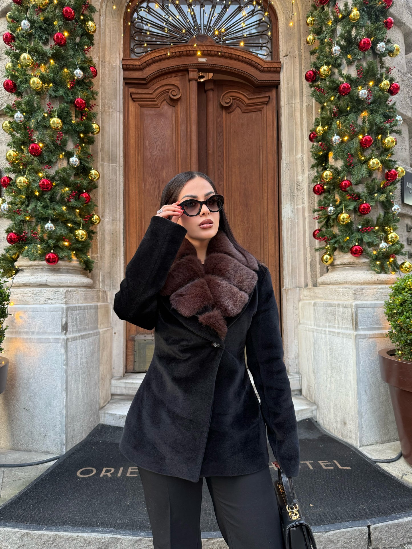 Margaux Premium kahverengi Kürk Ceket