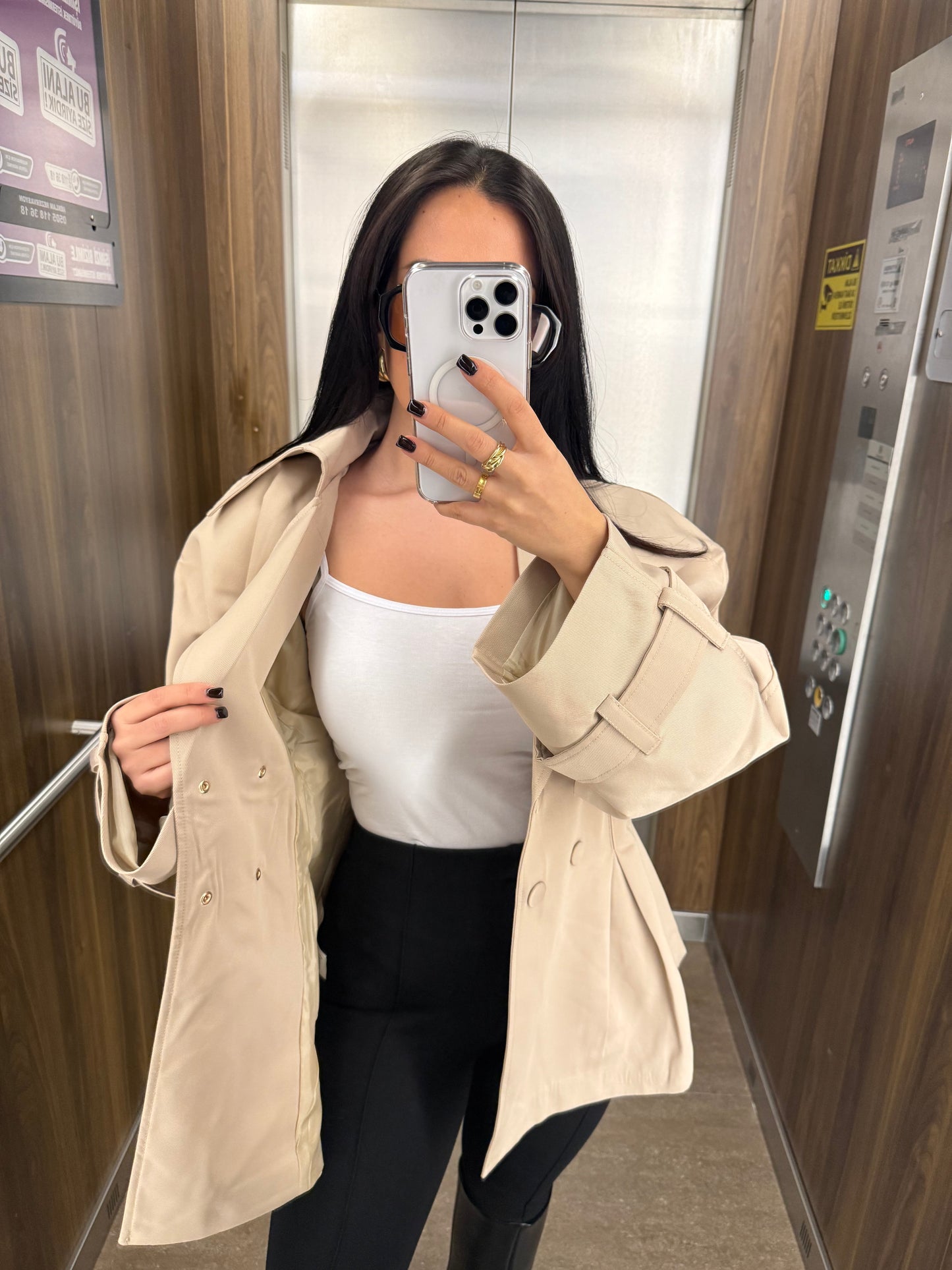 Amanda Premium Trençkot – Ekru