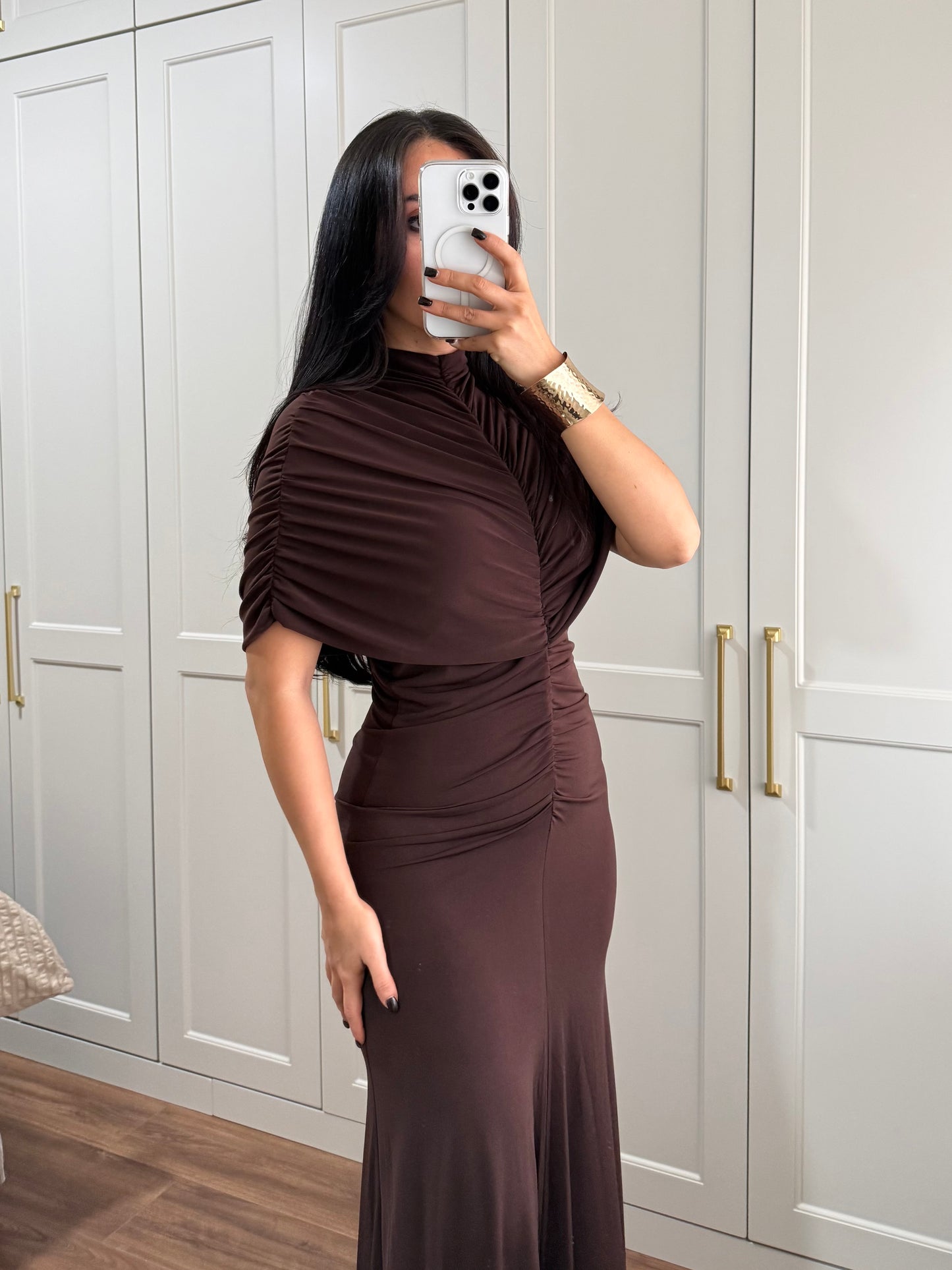 Ashley Elbise – Kahverengi