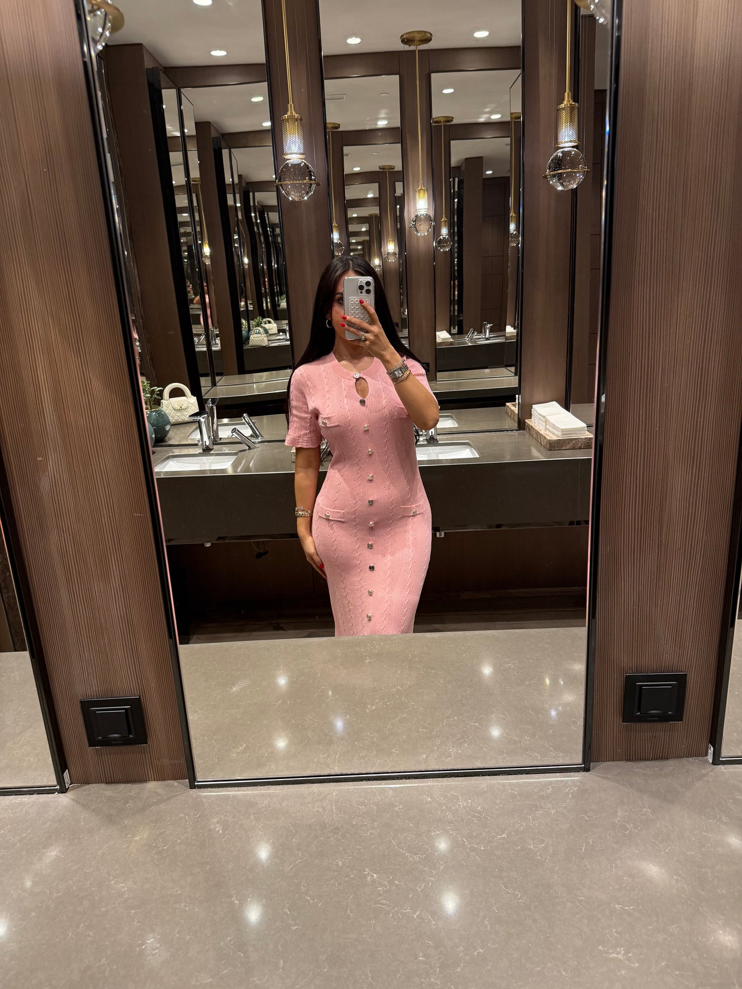 Aurora Premium Elbise - Pembe