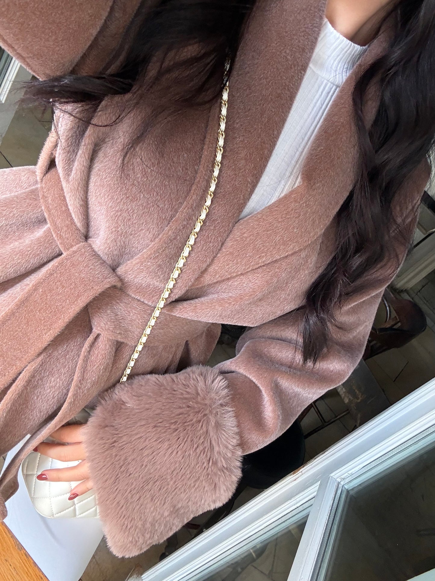 Monaco Moka Premium Kürklü Kaban