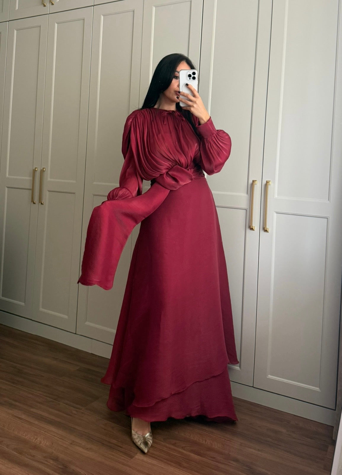 Aylin Prenses Elbisesi – Bordo