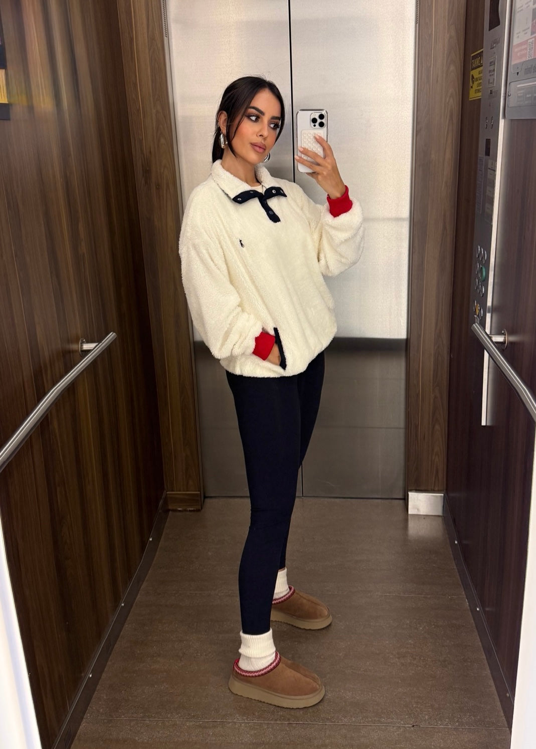 Luna Ayıcık Nakışlı Peluş Sweatshirt