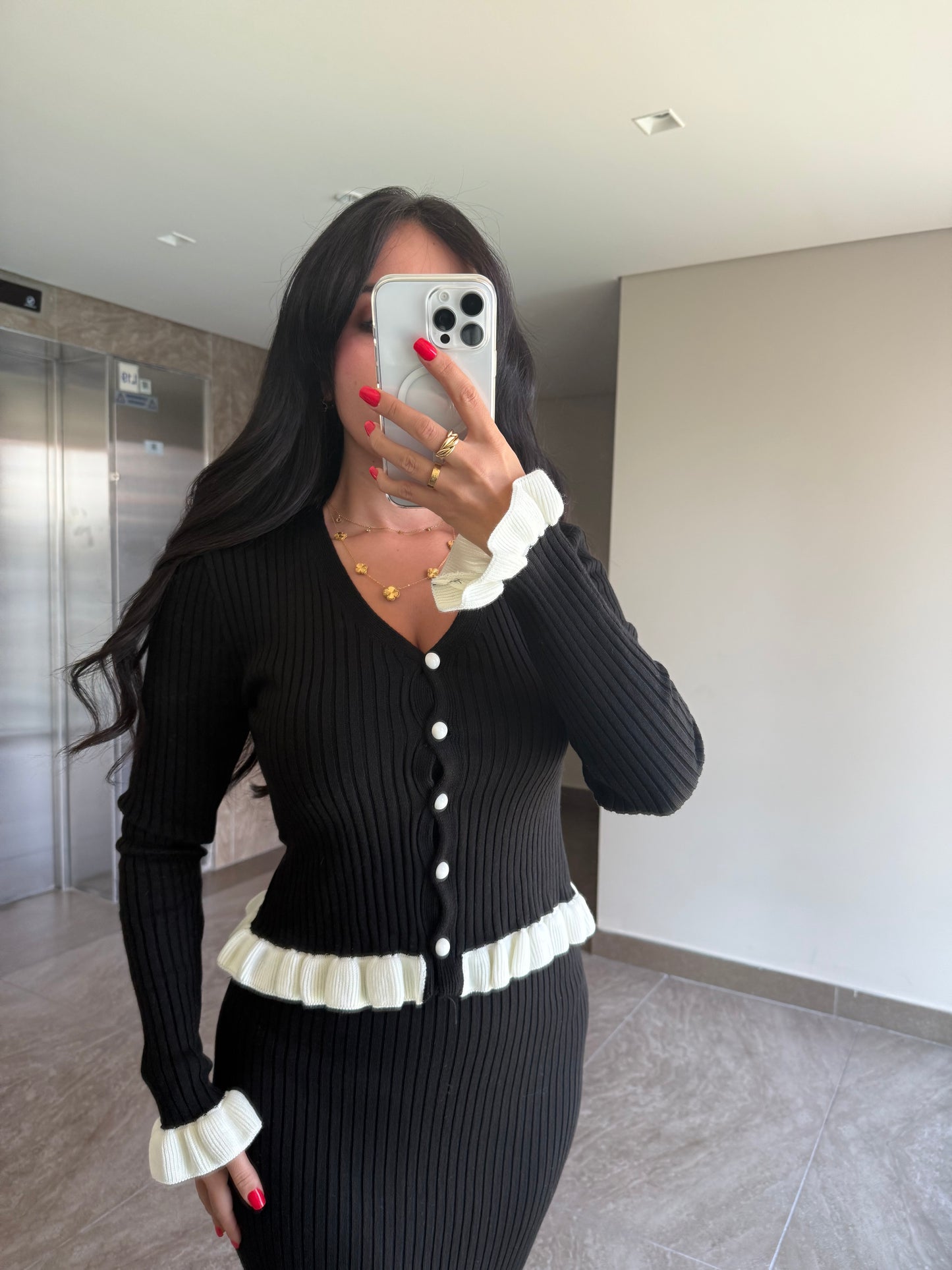 Lily Siyah Triko Takım