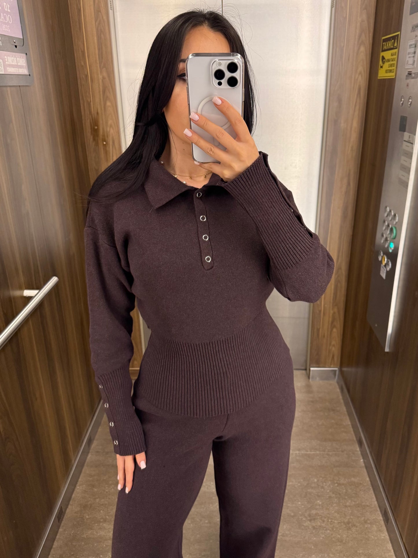Yara Kahverengi Triko Takım