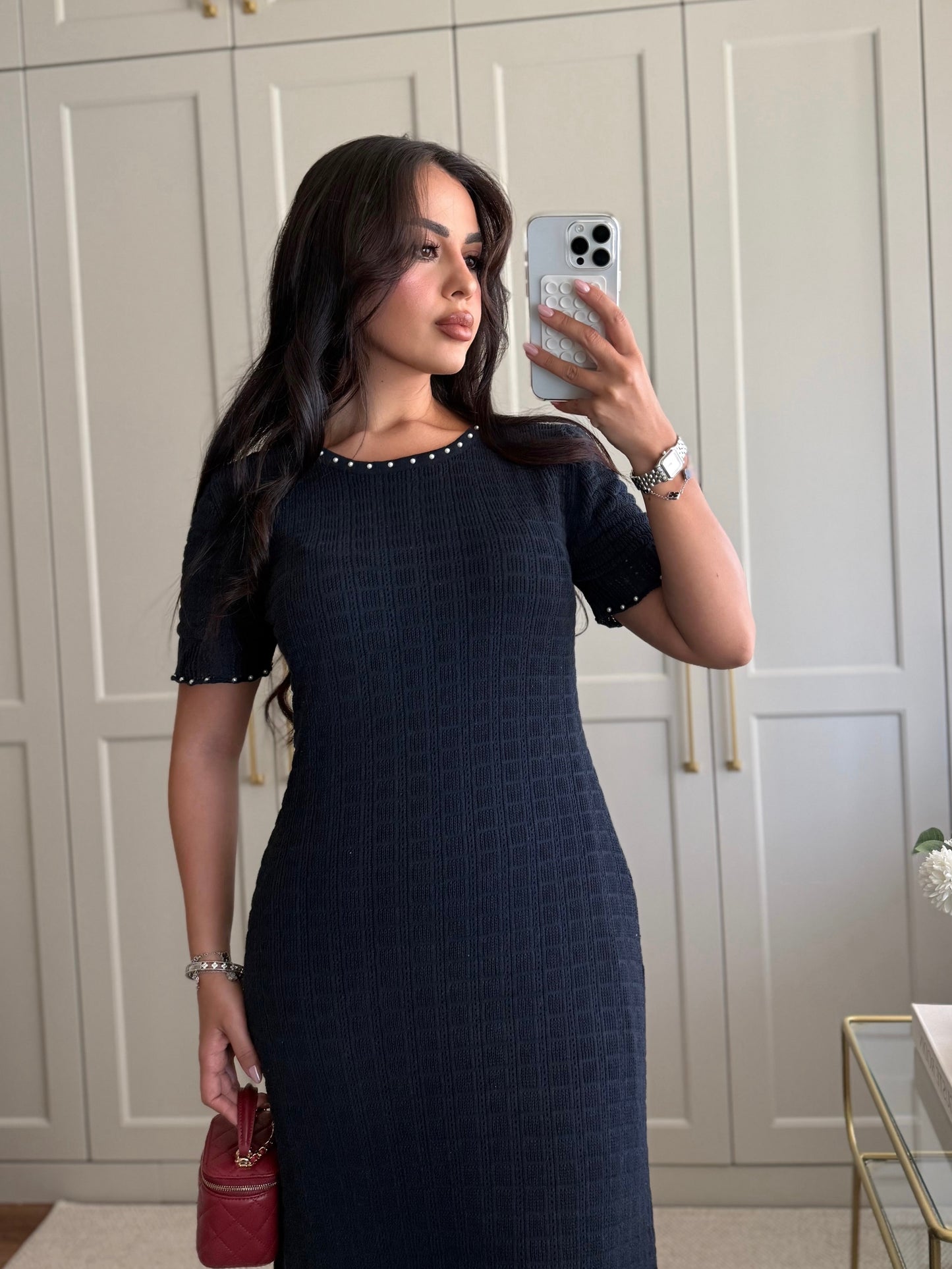 Georgia Elbise-Lacivert