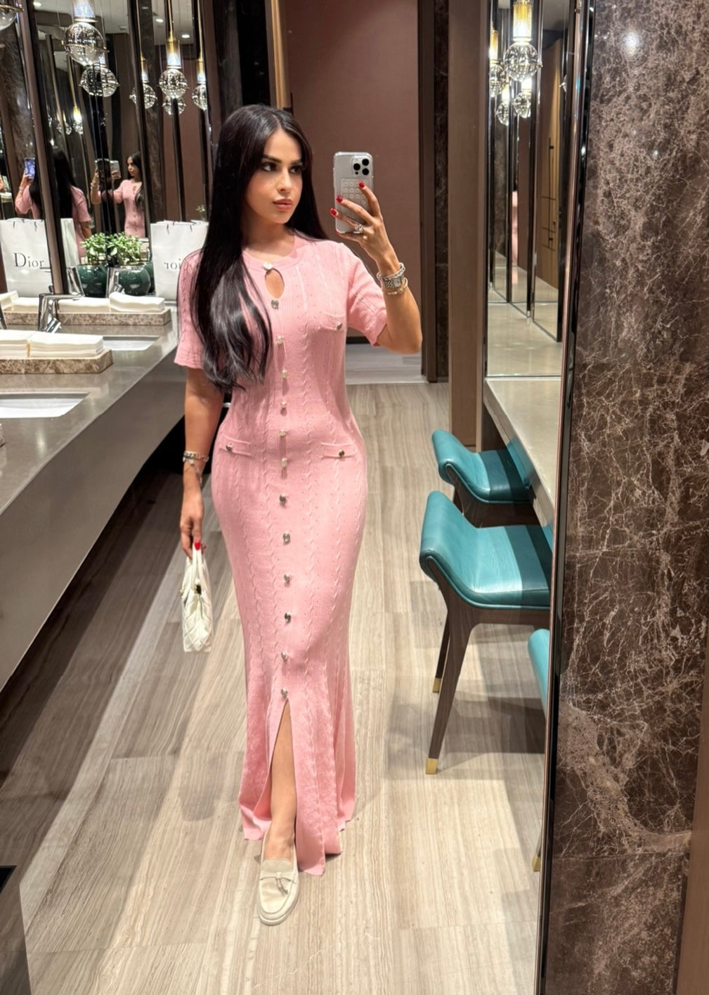 Aurora Premium Elbise - Pembe