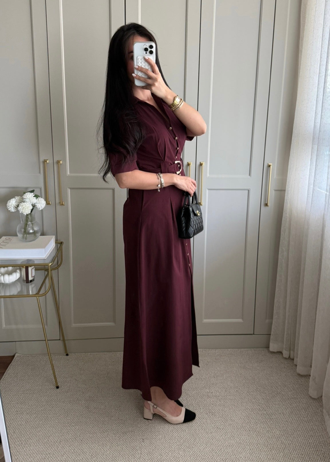 Bahar Elbisesi - Bordo