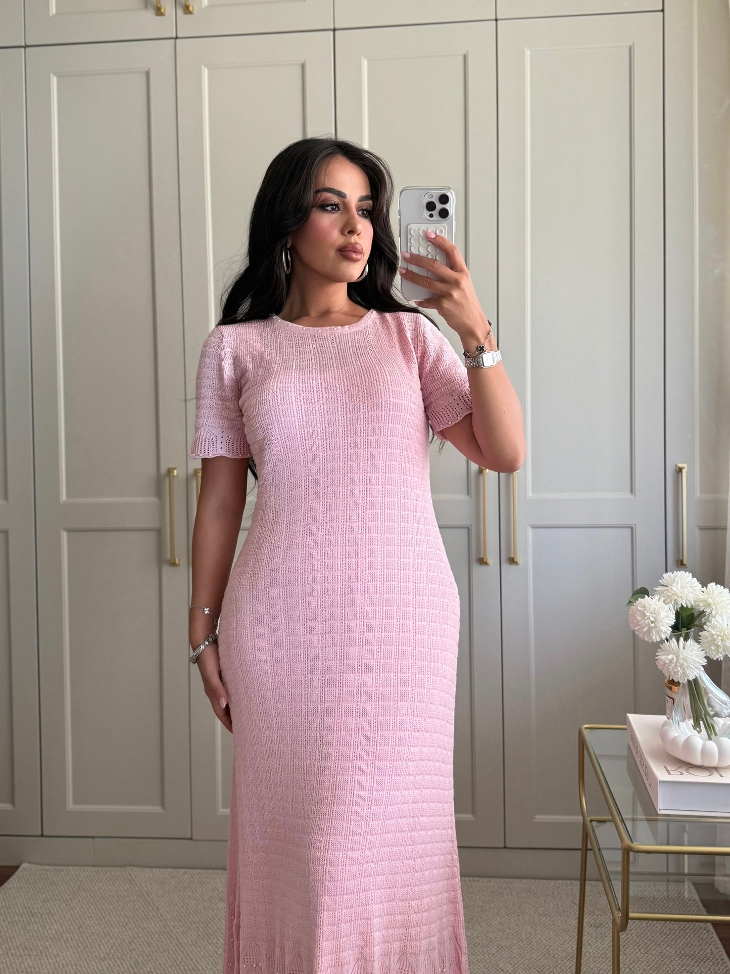 Georgia Elbise-pembe