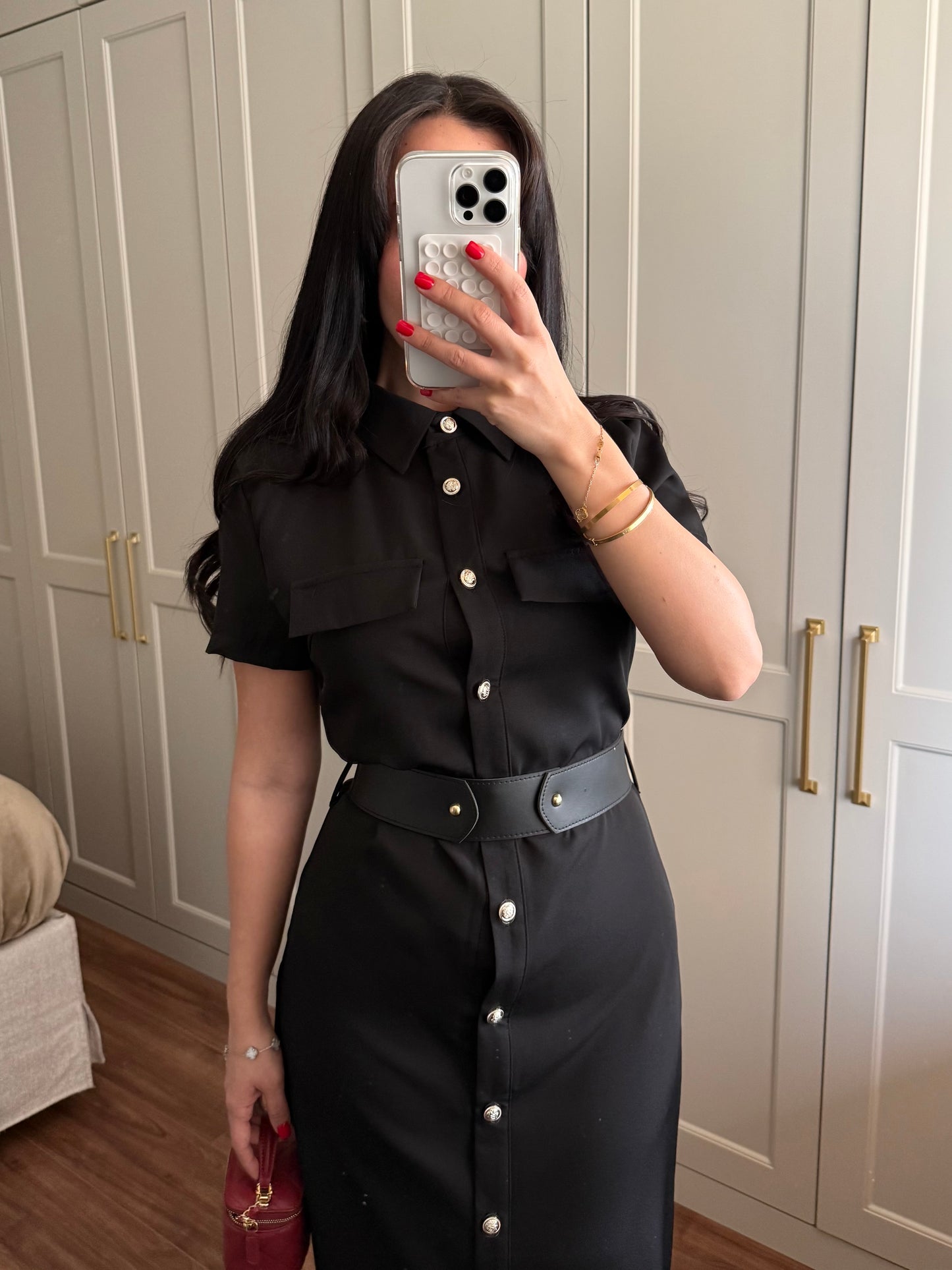 Aişa Elbise - Siyah