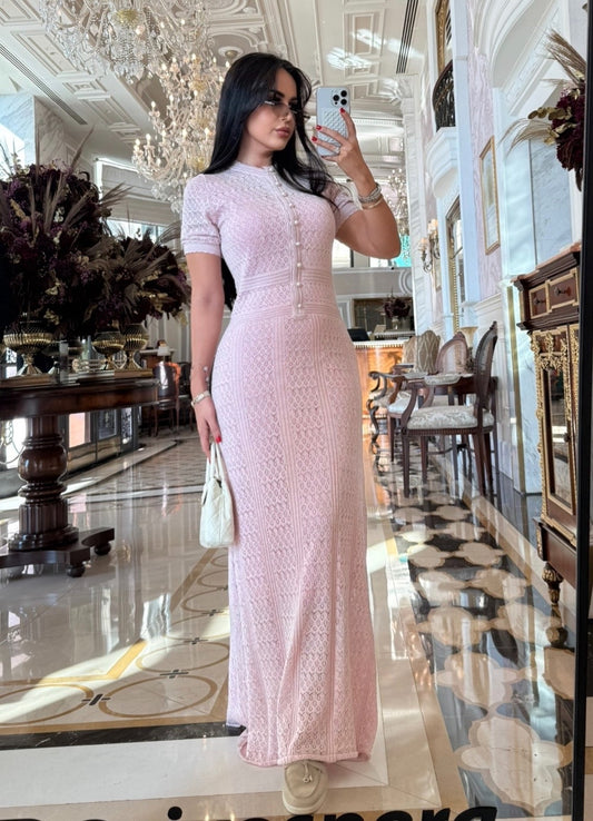 Amoura Elbise - Pembe