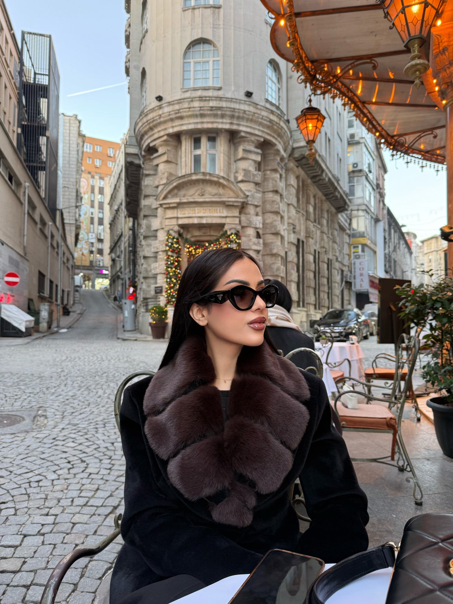 Margaux Premium kahverengi Kürk Ceket