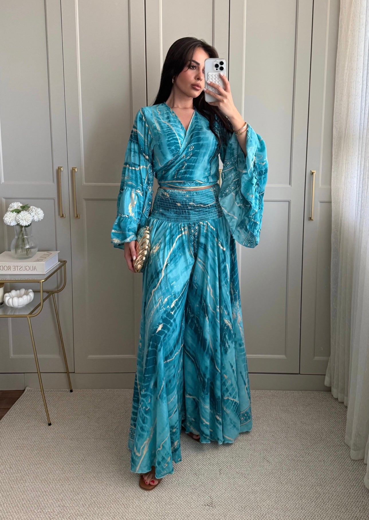 Jasmin Etek Pantolon Takım-Turkuaz