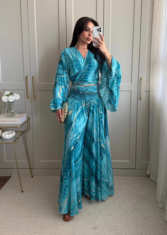 Jasmin Etek Pantolon Takım-Turkuaz