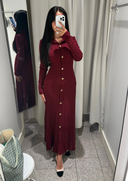 Aylana Bordo Elbise