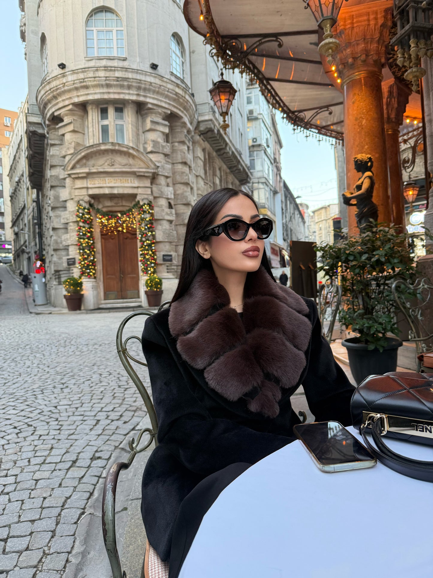 Margaux Premium kahverengi Kürk Ceket