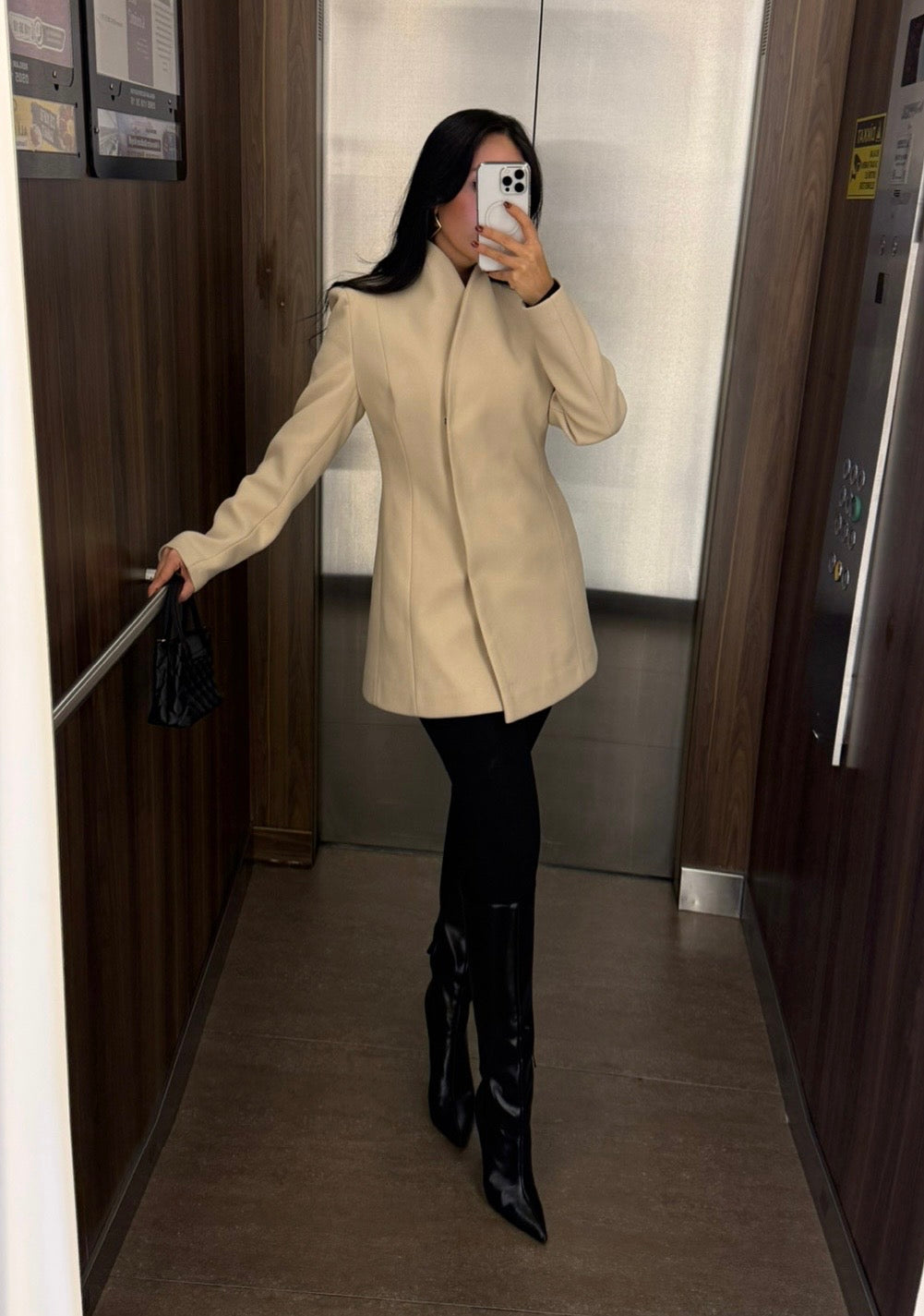 Cannes Ekru Kaşe Kaban