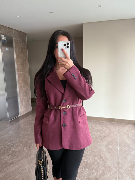 Premium Süet Ceket Bordo