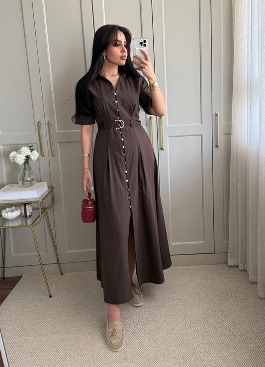 Bahar Elbisesi - Kahverengi