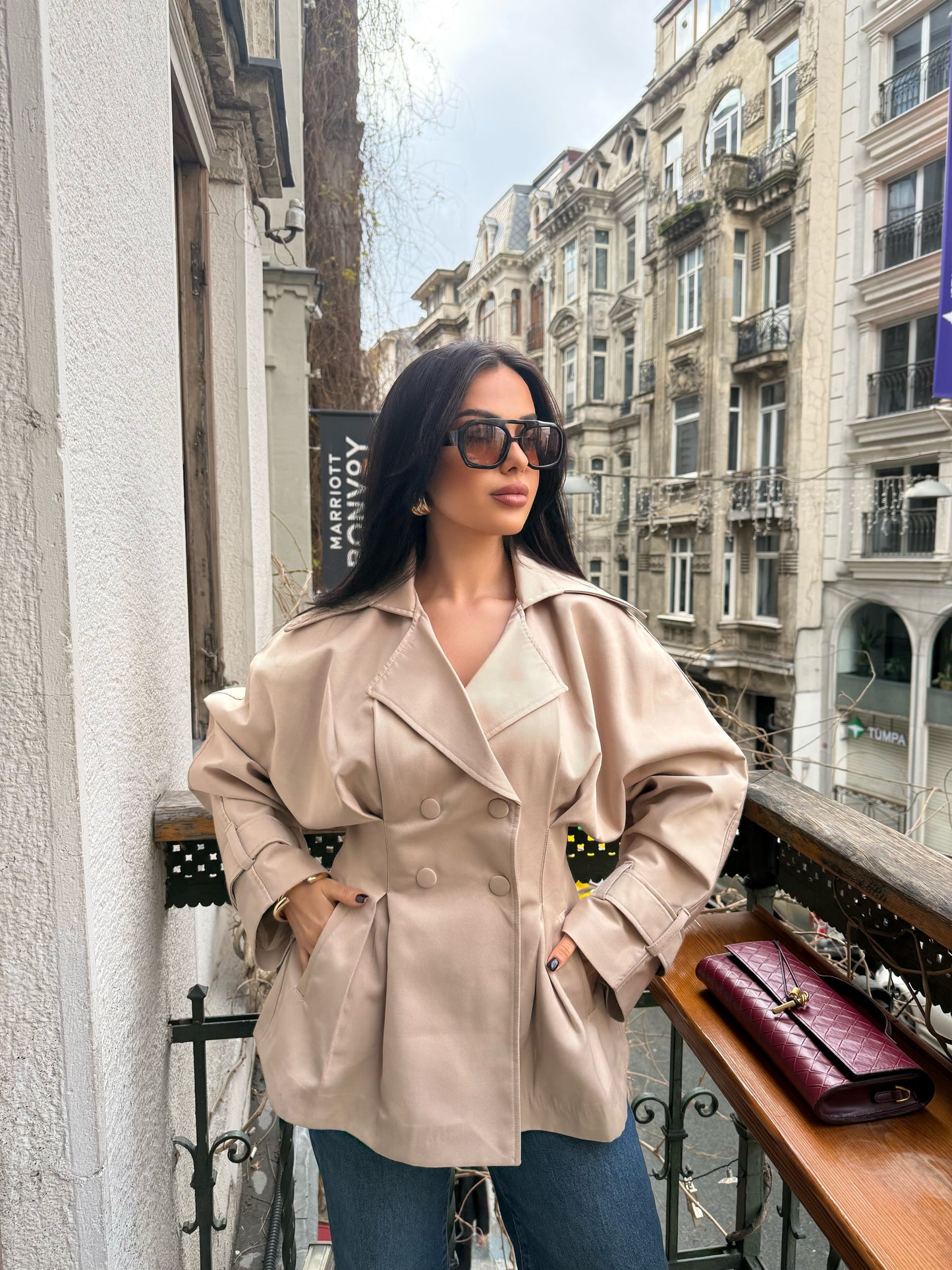 Amanda Premium Trençkot – Ekru