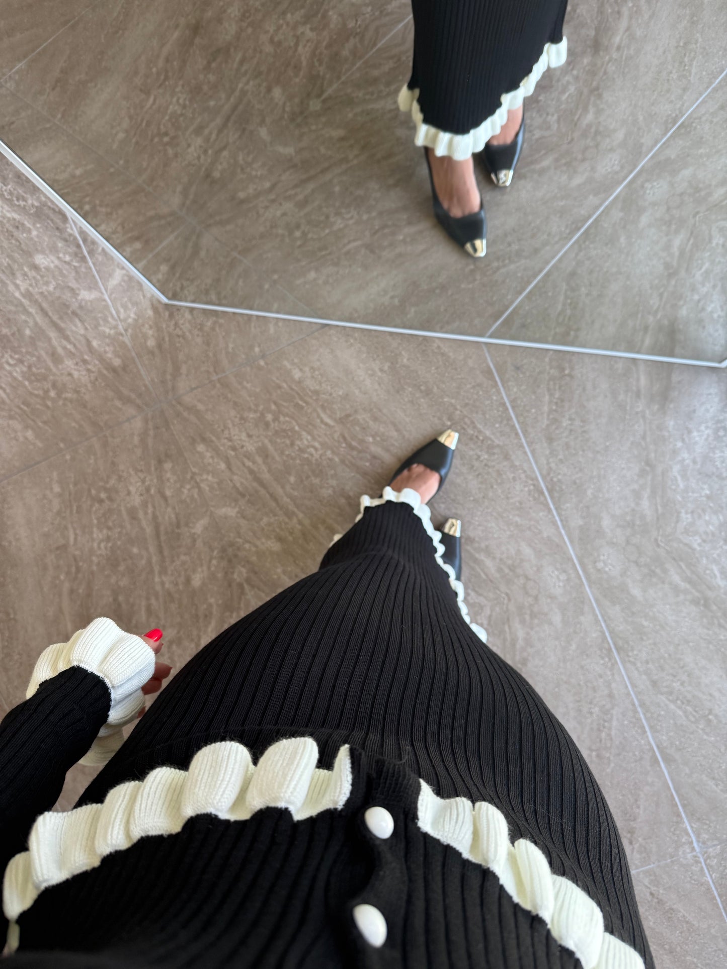 Lily Siyah Triko Takım