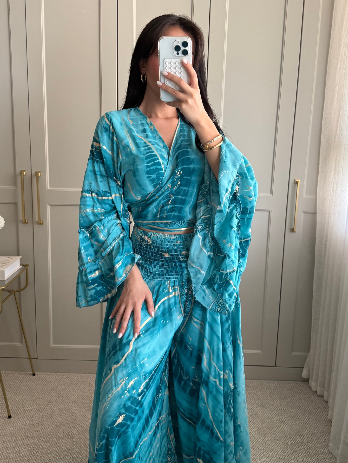 Jasmin Etek Pantolon Takım-Turkuaz