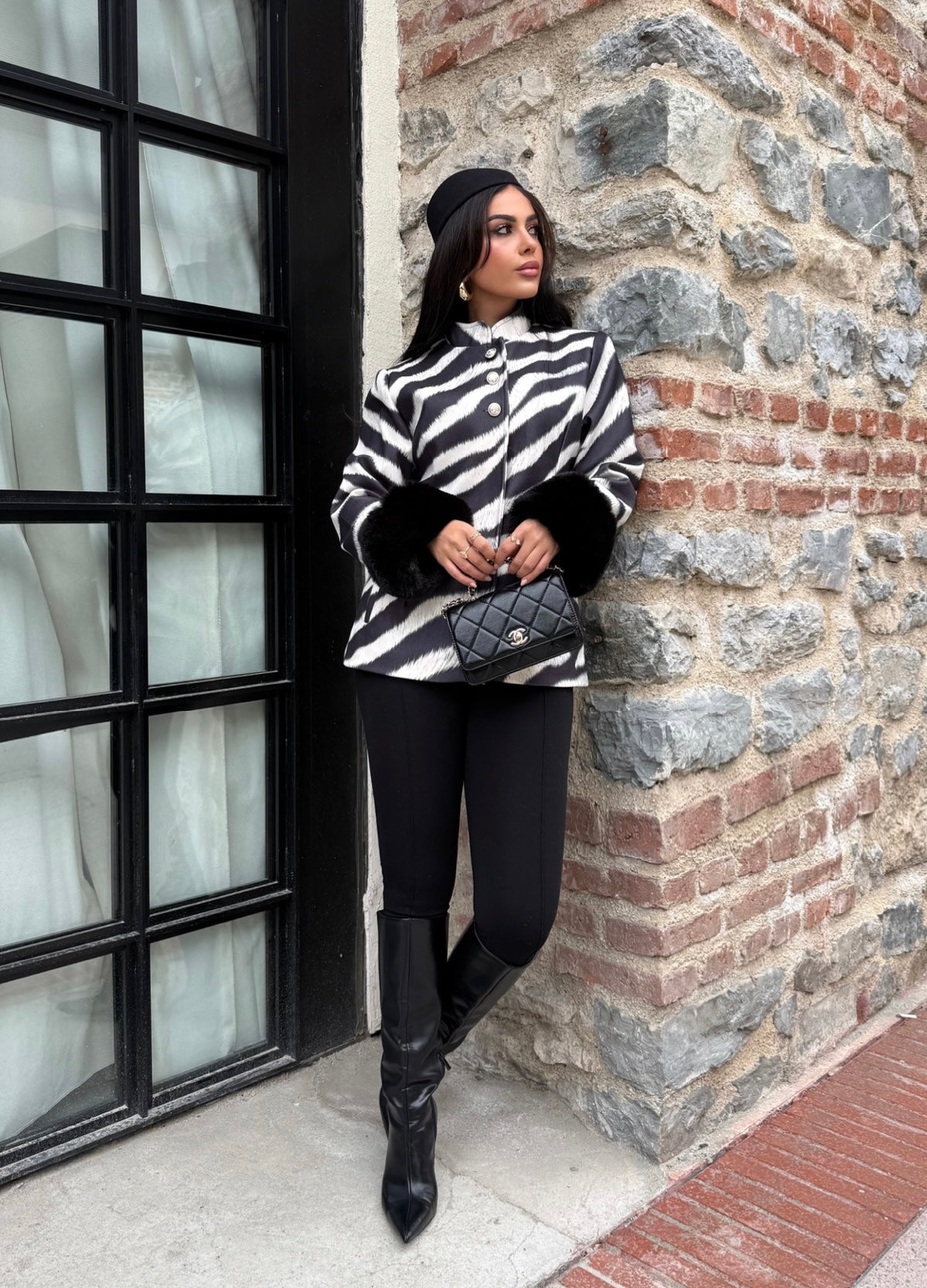 Zebra Desenli Ceket