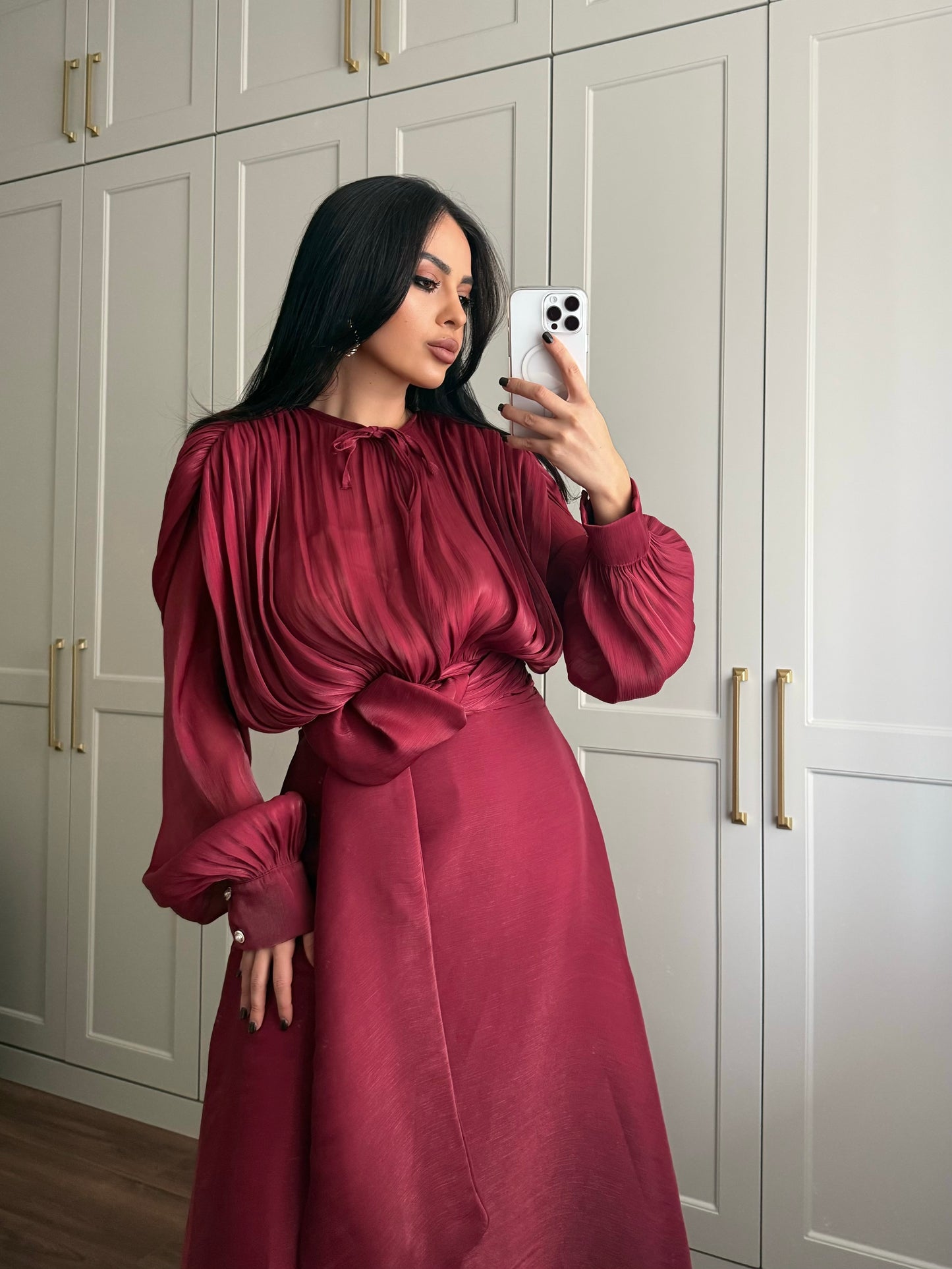 Aylin Prenses Elbisesi – Bordo