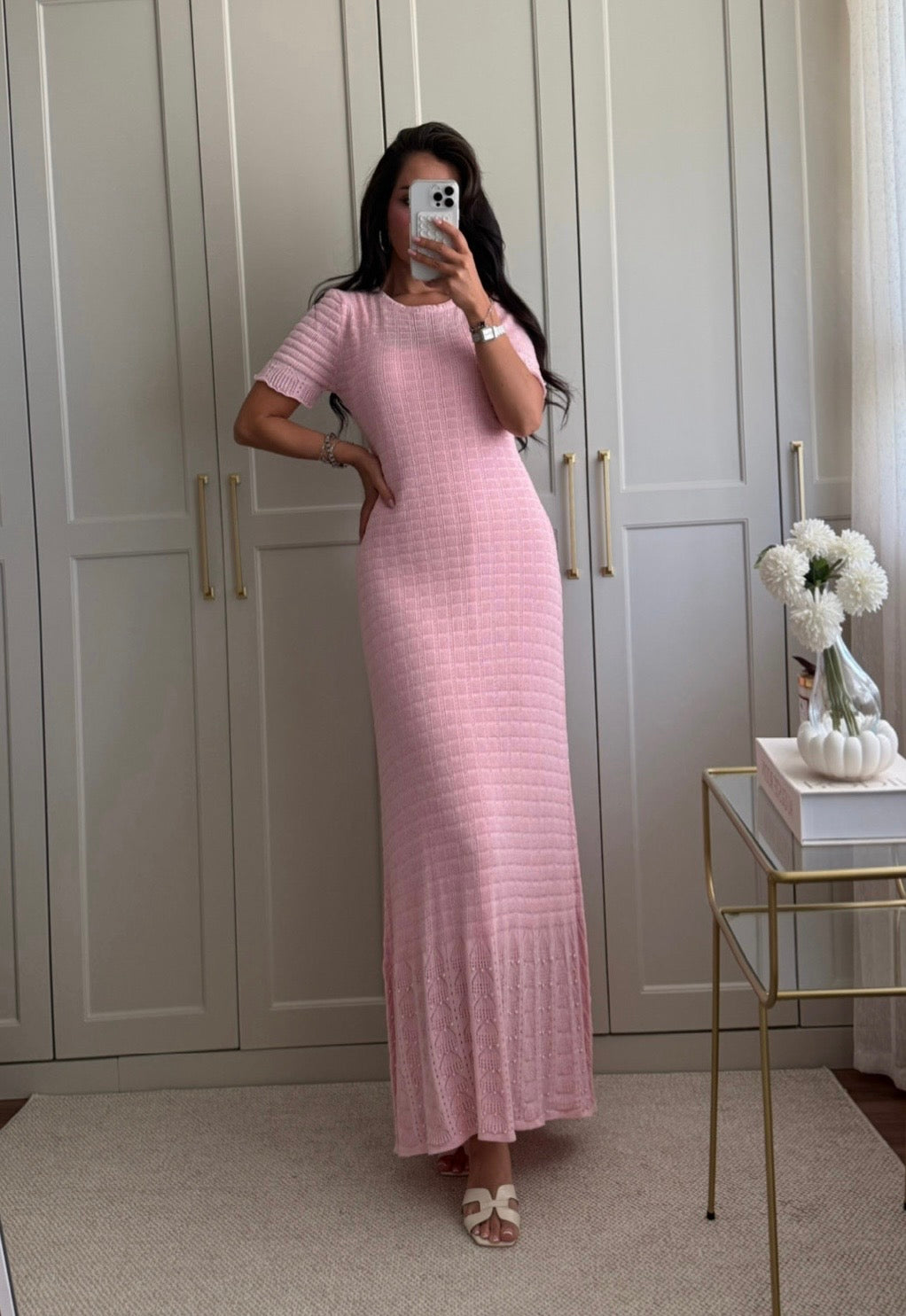 Georgia Elbise-pembe