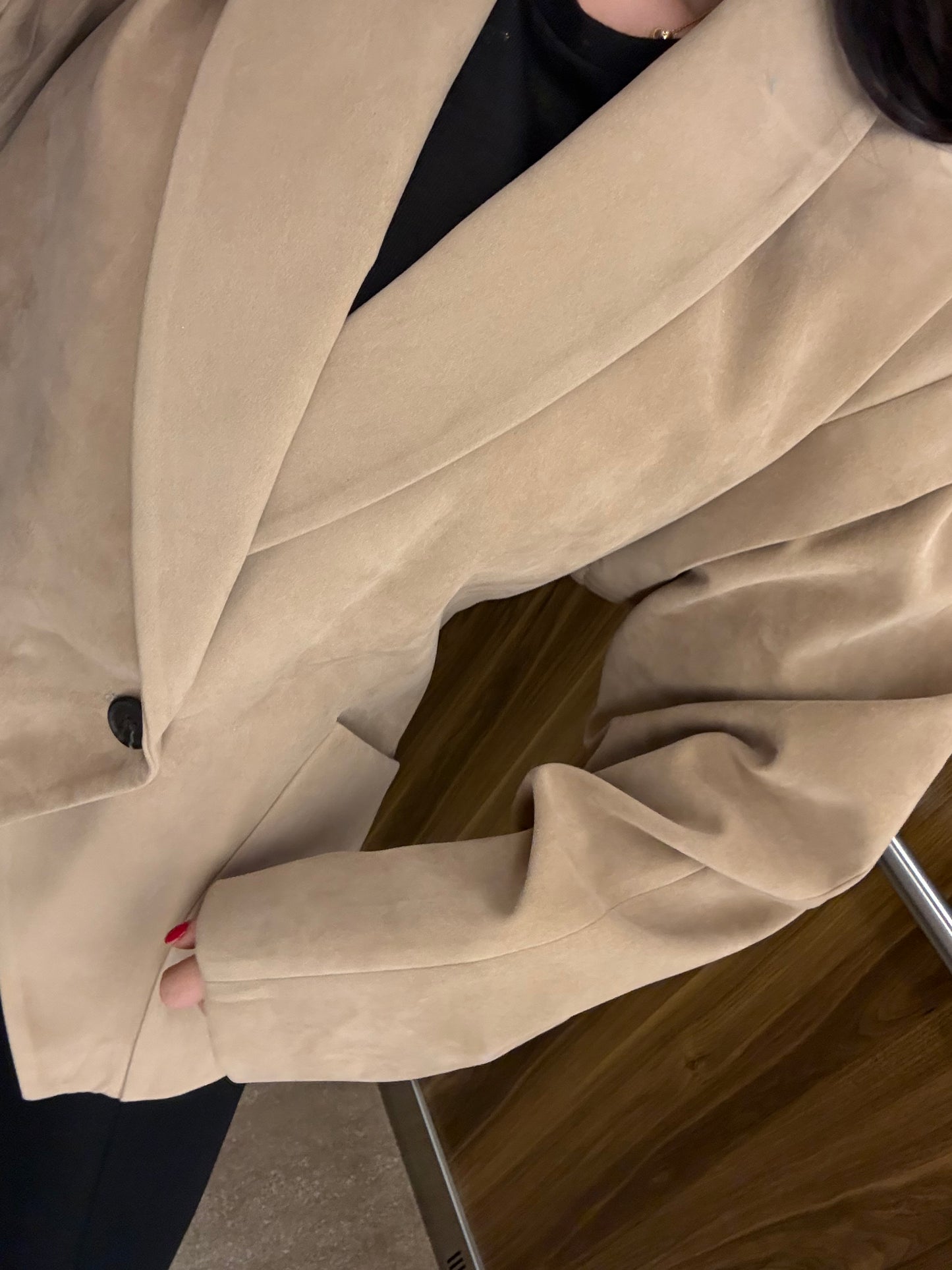 Alyana Süet Moka Bomber Ceket