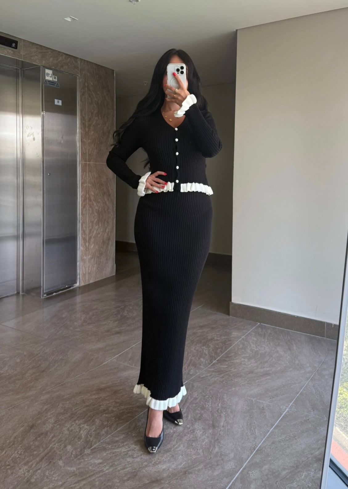 Lily Siyah Triko Takım