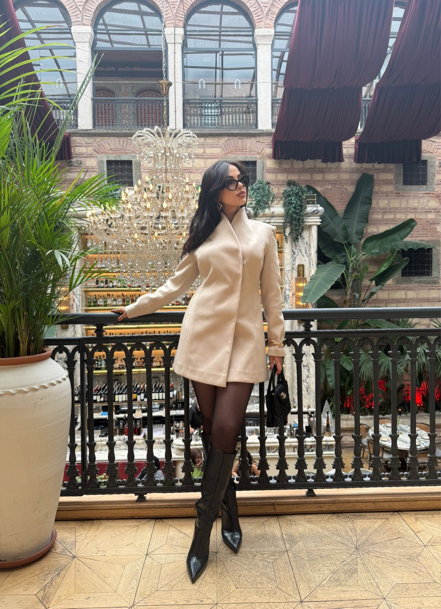 Cannes Ekru Kaşe Kaban