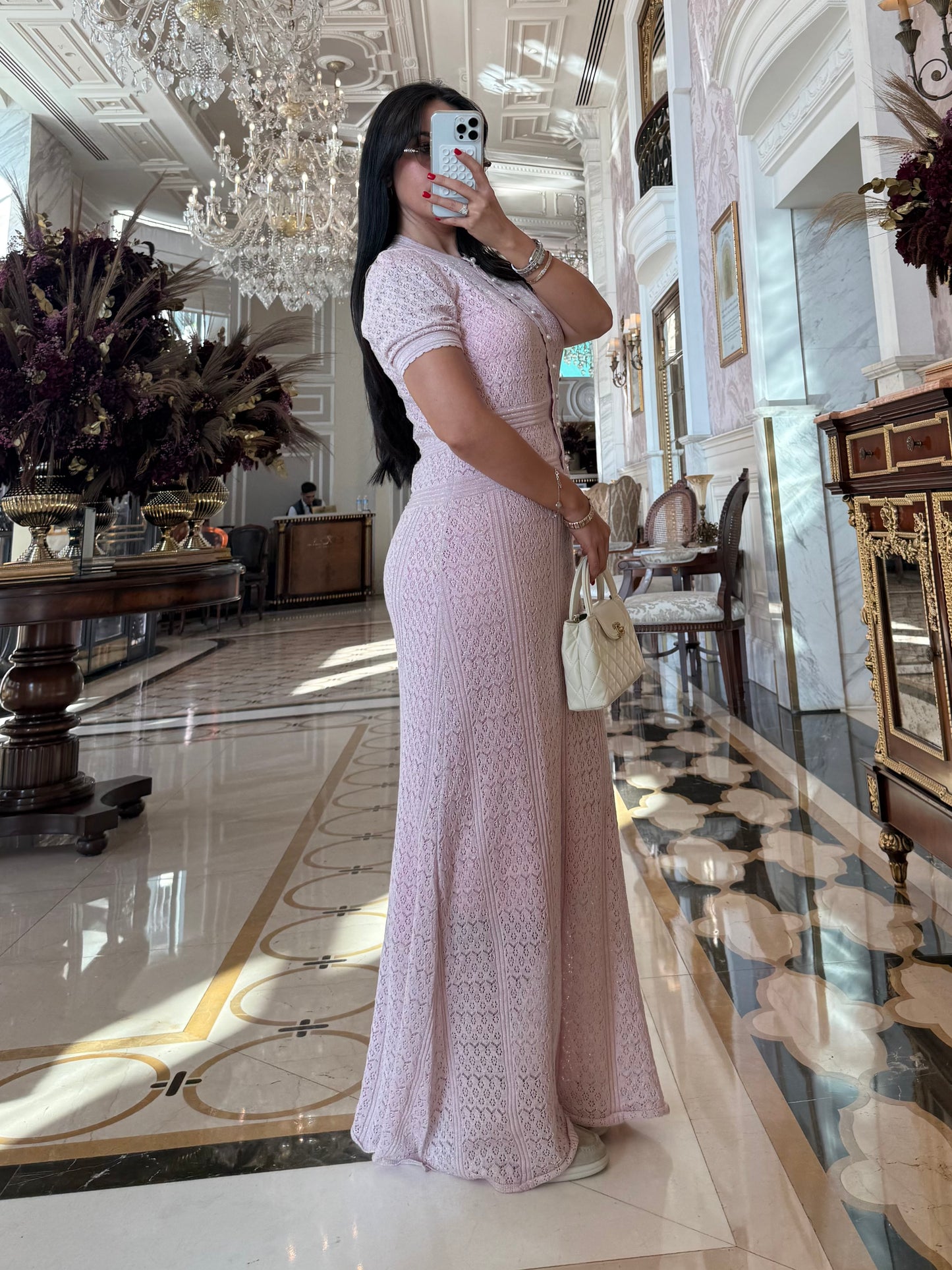 Amoura Elbise - Pembe