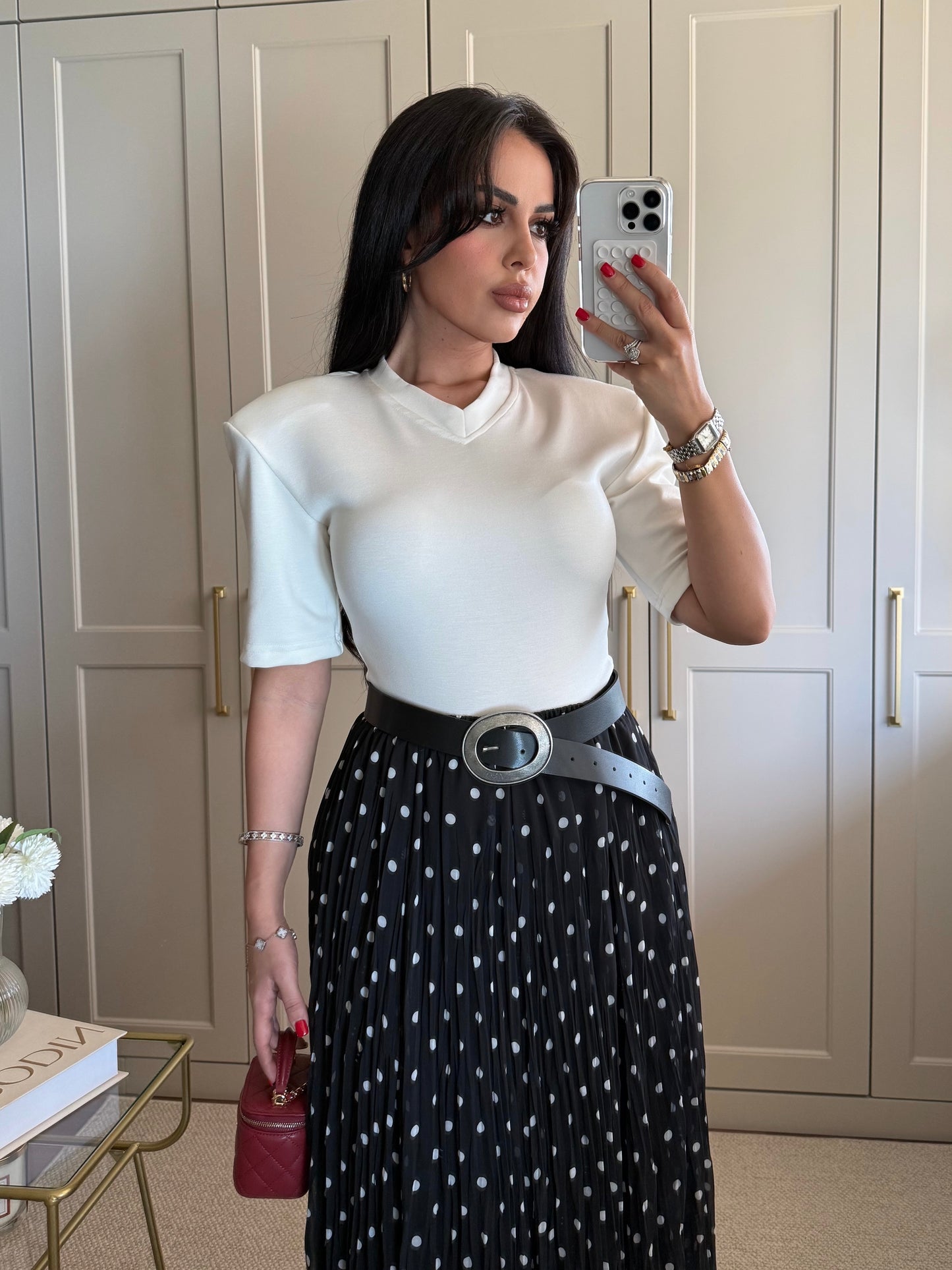 Vatkalı Bodysuit-Beyaz