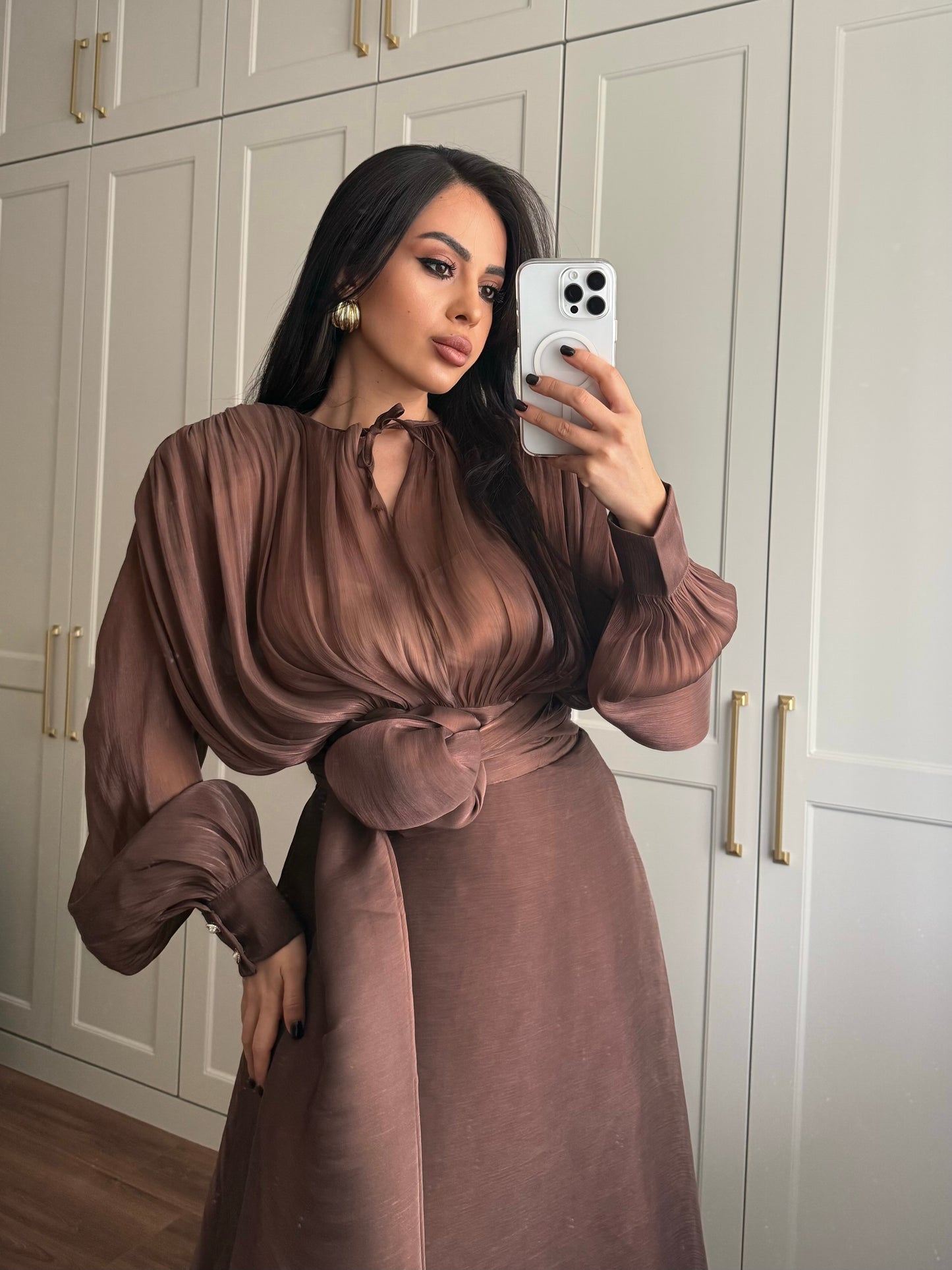 Aylin Prenses Elbisesi – Kahverengi