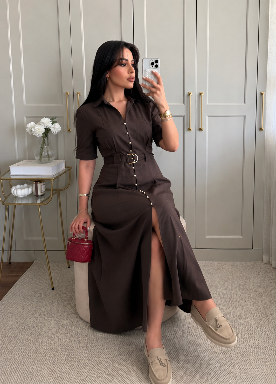 Bahar Elbisesi - Kahverengi