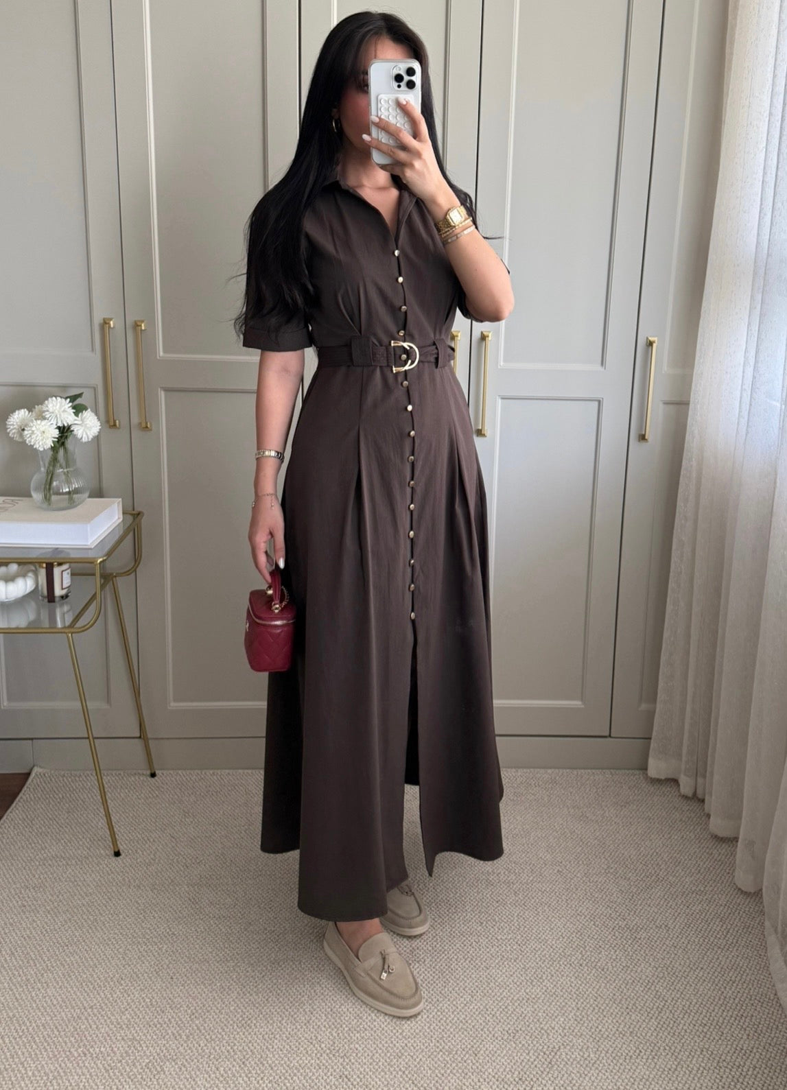 Bahar Elbisesi - Kahverengi