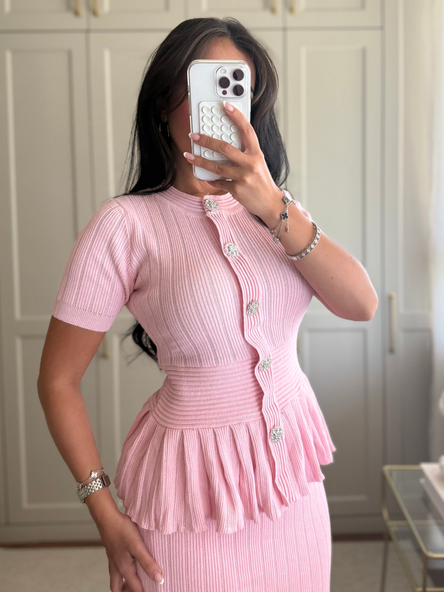 Diana Üst Ve Etek Takımı- Pembe
