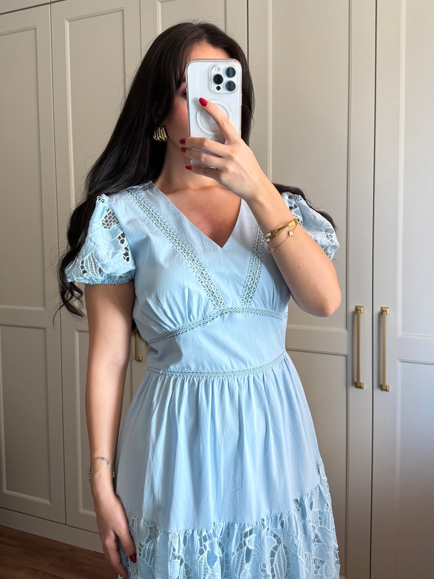 Hazel Bahar Elbisesi - Mavi