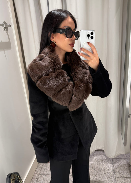 Margaux Premium kahverengi Kürk Ceket