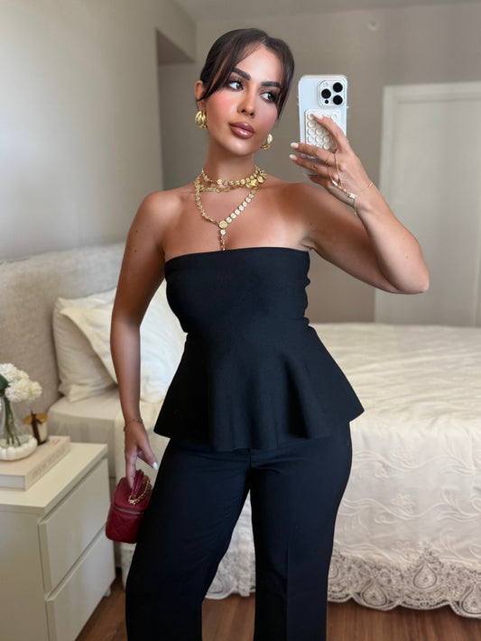 Beyza Triko Bluz – Siyah