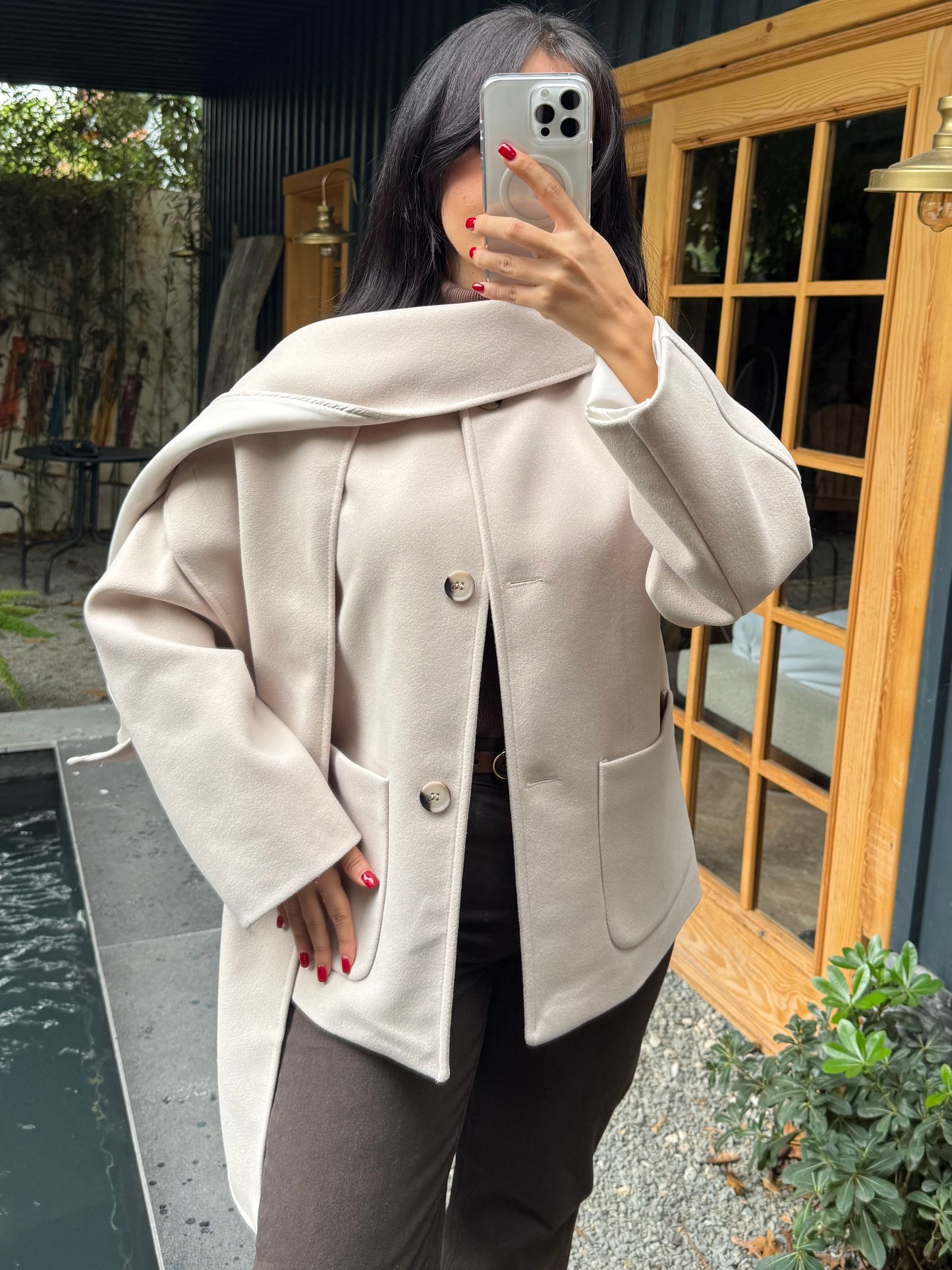 Bella Bej Atkılı Kaban