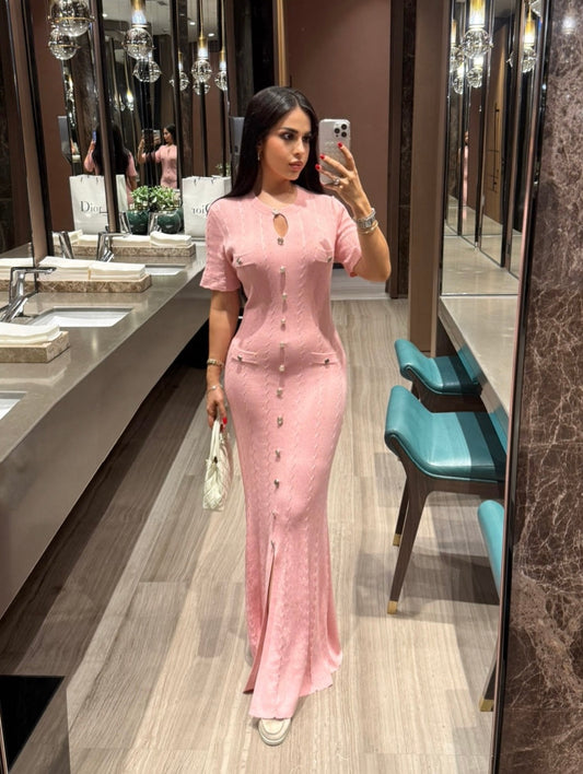 Aurora Premium Elbise - Pembe
