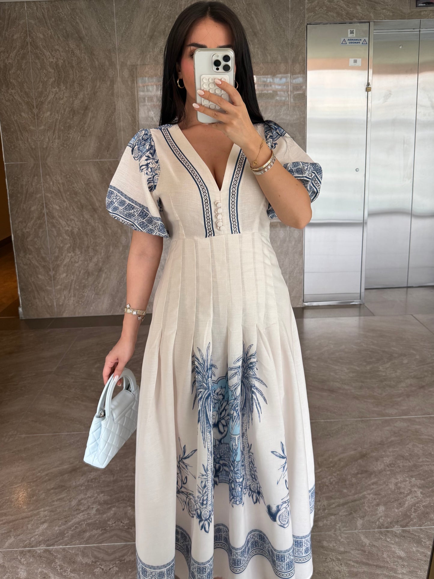 Andalusia Keten Elbise
