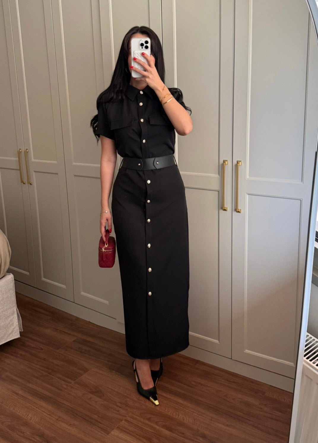 Aişa Elbise - Siyah